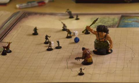 Tabletop rpg game with miniatures