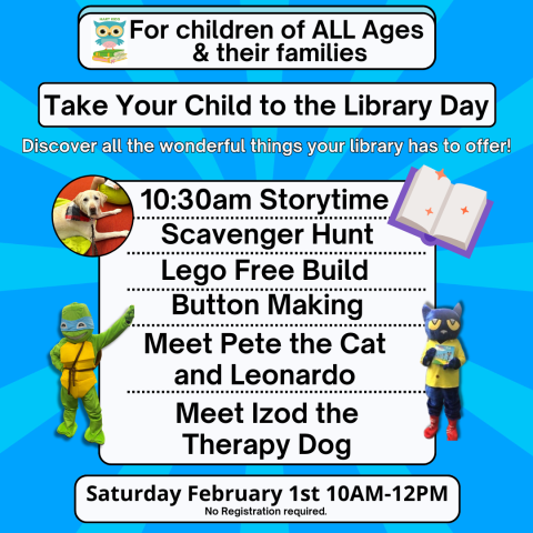 Take your child to the library day events