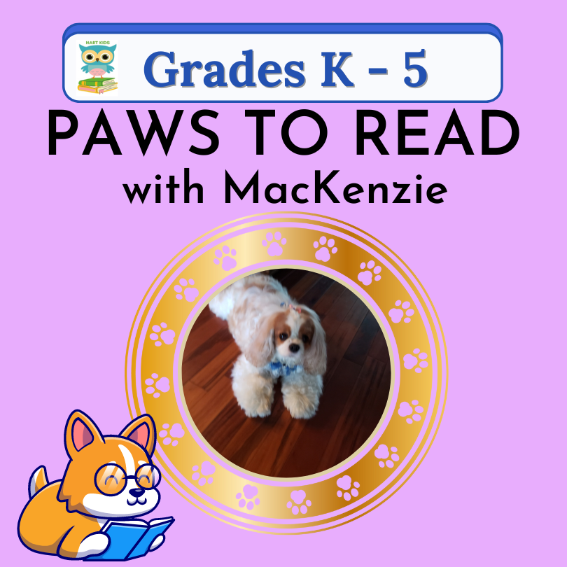 Paws to read with MacKenzie