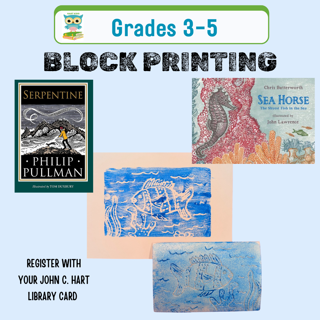 Book covers and block printing example